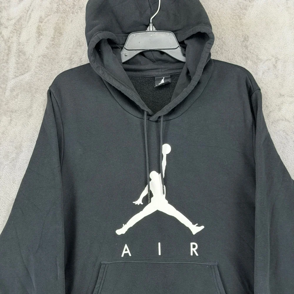 Jordan Mens‎ Jumpman Air Hoodie Black Grey Colorblock Sweatshirt 942775-013 L